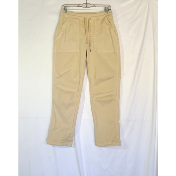 Faherty Womens Traveler Sandstone Twill Pull-On Drawstring Jogger Pants Small - Picture 3 of 6